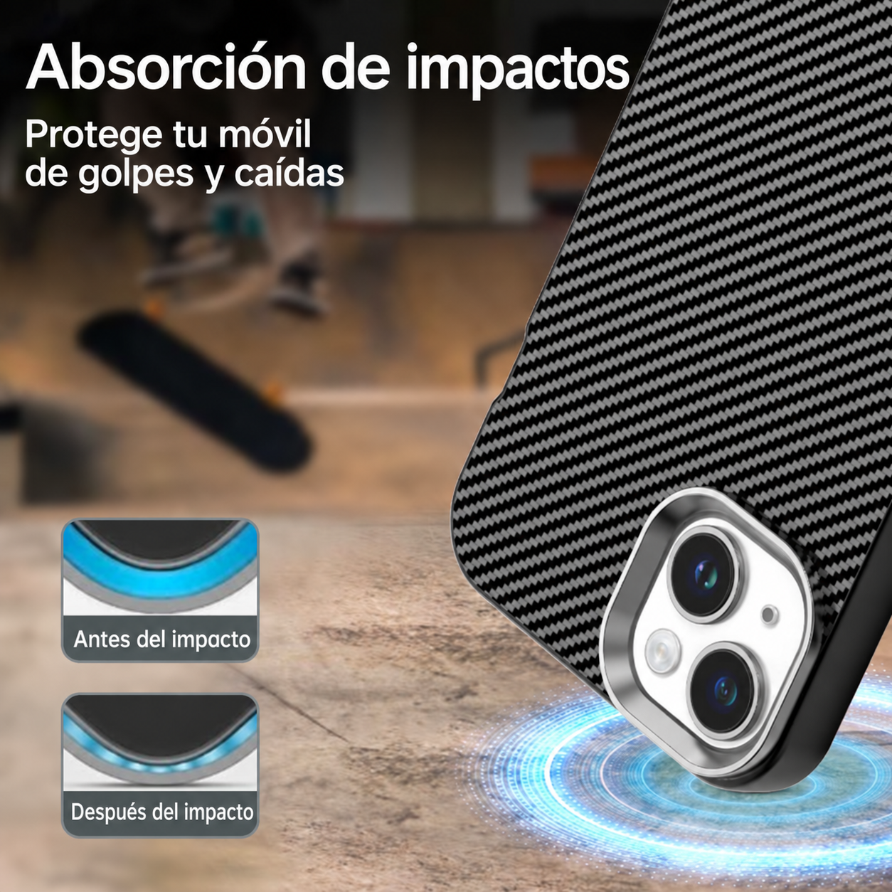 Funda Premium para iPhone · Efecto fibra de carbono - Imagen 4